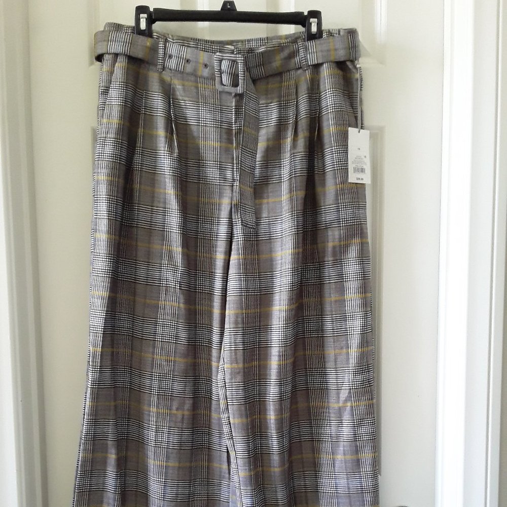 Plaid Pants with Matching Belt